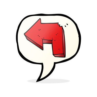 konuşma kabarcık karikatür yön oku