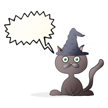konuşma balonu çizgi film halloween kedi
