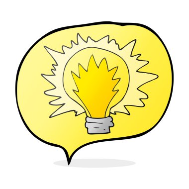 konuşma kabarcık karikatür ampul
