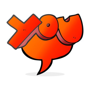 Sen sembol konuşma kabarcık karikatür