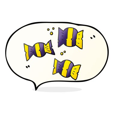 konuşma balonu çizgi film Cadılar bayramı şekeri