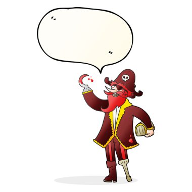 konuşma kabarcık karikatür korsan Kaptan