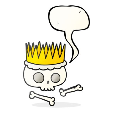 konuşma kabarcık karikatür taç