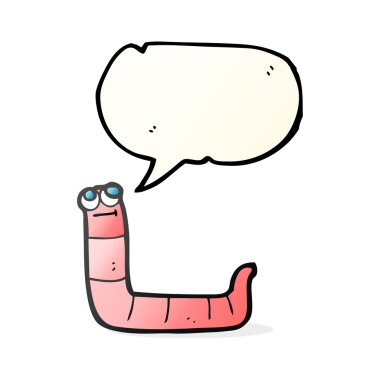 konuşma kabarcık karikatür solucan