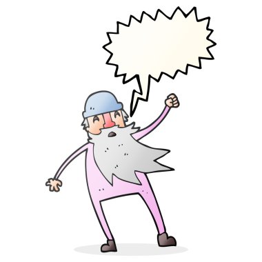 konuşma balonu çizgi film yaşlı adam termal iç giyim