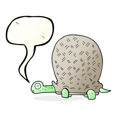 konuşma kabarcık karikatür kaplumbağa