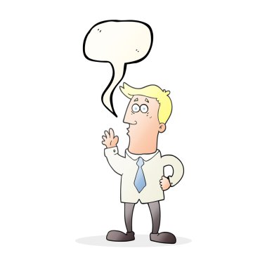 konuşma kabarcık karikatür işadamı