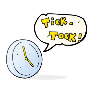 konuşma kabarcık karikatür saatli saat