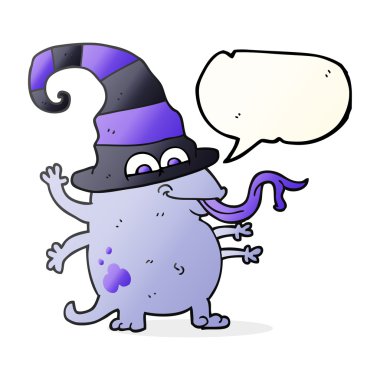 Cadılar Bayramı uzaylı karikatür konuşma balonu