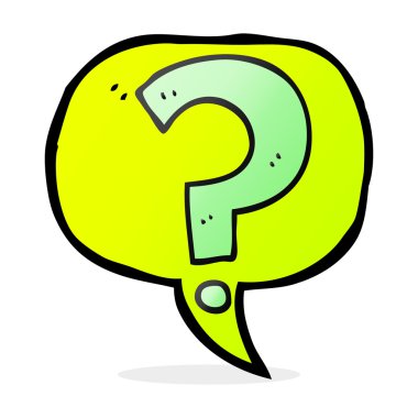 konuşma kabarcık karikatür soru işareti