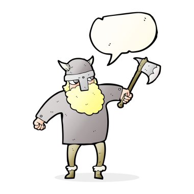konuşma balonu karikatür viking savaşçısı