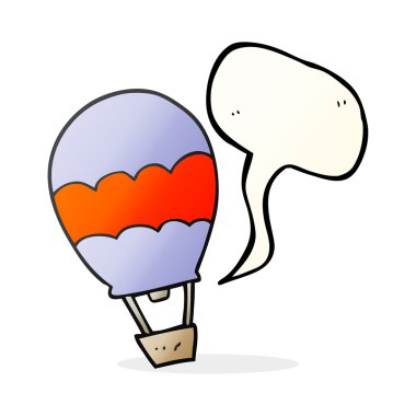 konuşma balonu çizgi film sıcak hava balonu