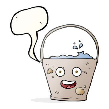 konuşma kabarcık karikatür kova