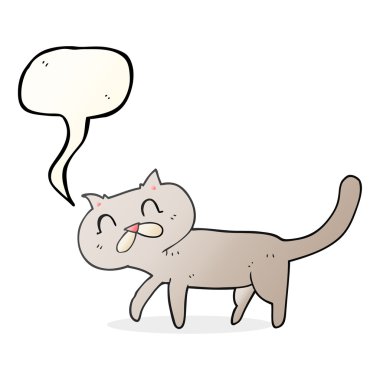 konuşma kabarcık karikatür kedi