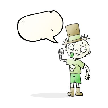 konuşma balonu çizgi film zombi