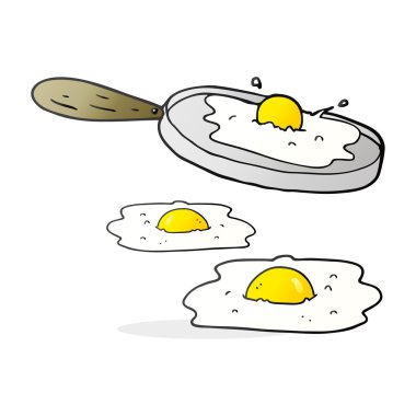 sahanda yumurta karikatür