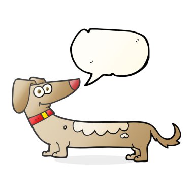 konuşma kabarcık karikatür köpek