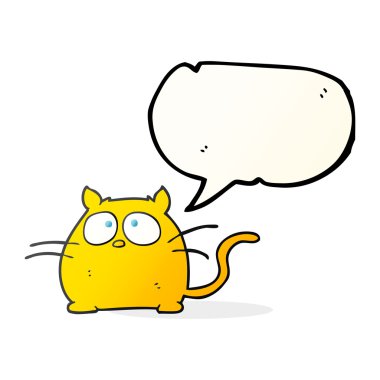 konuşma kabarcık karikatür kedi