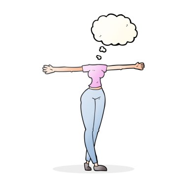 kabarcık karikatür kadın bedeni geniş kollu sanıyordum