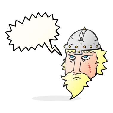 konuşma balonu karikatür viking savaşçısı