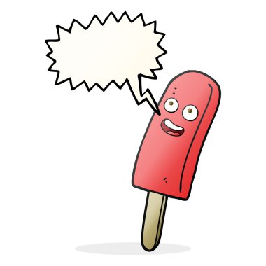 konuşma kabarcık karikatür Buz lolly