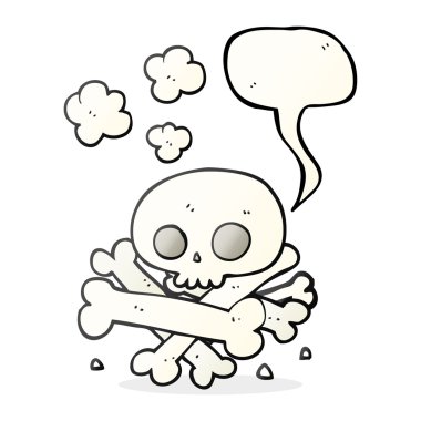 konuşma kabarcık karikatür Kemik yığını