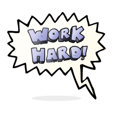 konuşma kabarcık karikatür çalışma zor sembolü