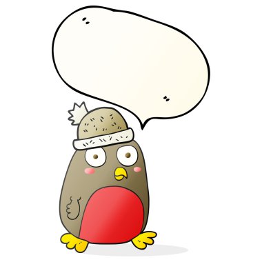 konuşma balonu karikatür Noel robin