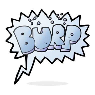 konuşma kabarcık karikatür geğirmek metin