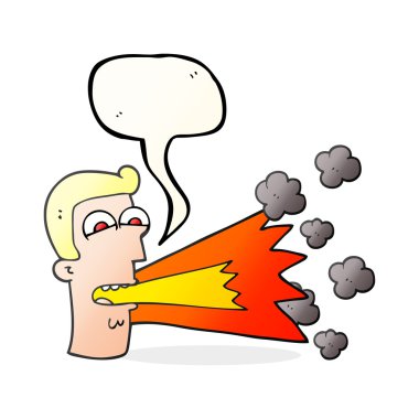konuşma kabarcık karikatür bağıran adam
