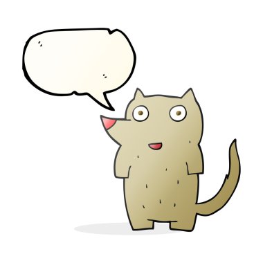 konuşma kabarcık karikatür köpek