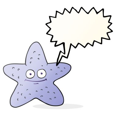 konuşma kabarcık karikatür denizyıldızı