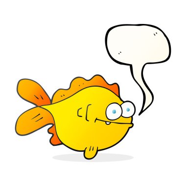 konuşma balonu çizgi film balık