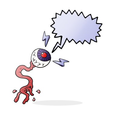 konuşma kabarcık karikatür brüt elektrik Cadılar Bayramı gözü