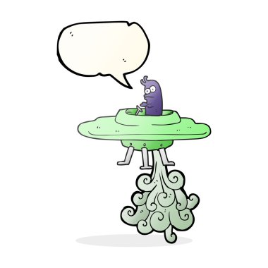 konuşma kabarcık karikatür uçan daire