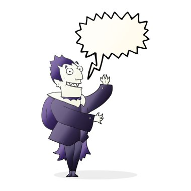 konuşma kabarcık karikatür vampir