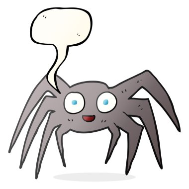 konuşma kabarcık karikatür örümcek