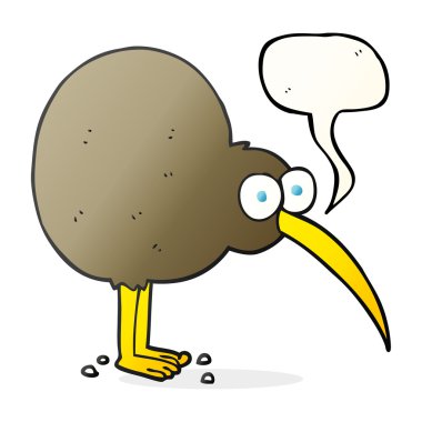 konuşma kabarcık karikatür kivi