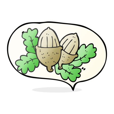 konuşma kabarcık karikatür meşe palamutları