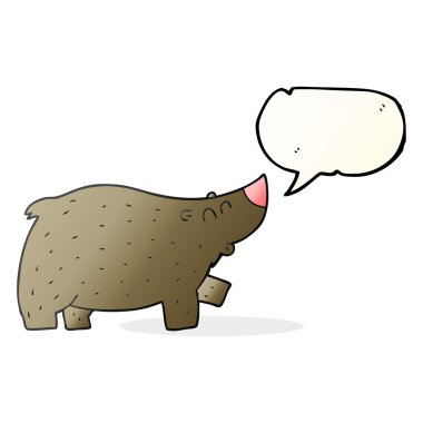 konuşma kabarcık karikatür ayı