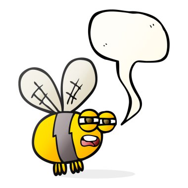 konuşma kabarcık karikatür arı