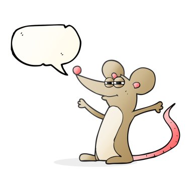 konuşma kabarcık karikatür fare