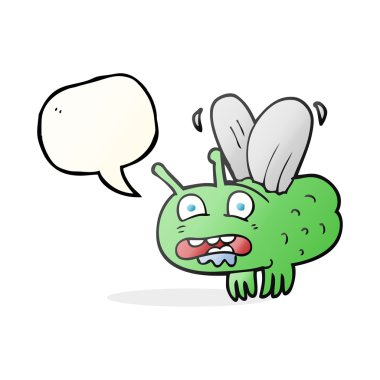 konuşma kabarcık karikatür sinek