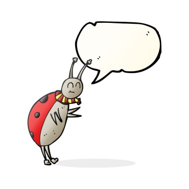 konuşma kabarcık karikatür uğur böceği