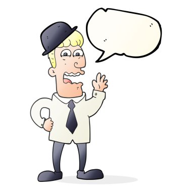 konuşma kabarcık karikatür işadamı