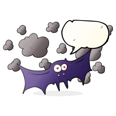 konuşma kabarcık karikatür vampir yarasa