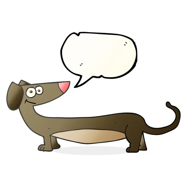 Fala bolha desenho animado dachshund — Vetor de Stock
