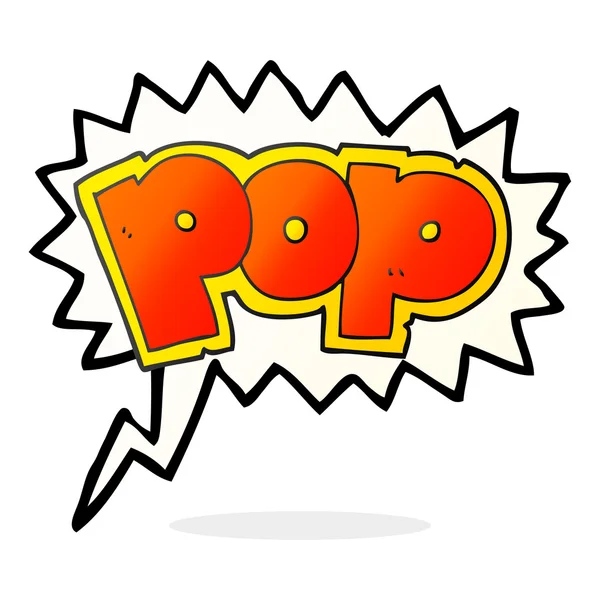 Habla burbuja de dibujos animados símbolo POP — Archivo Imágenes Vectoriales