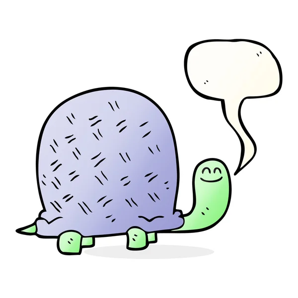 Discours bulle dessin animé tortue — Image vectorielle
