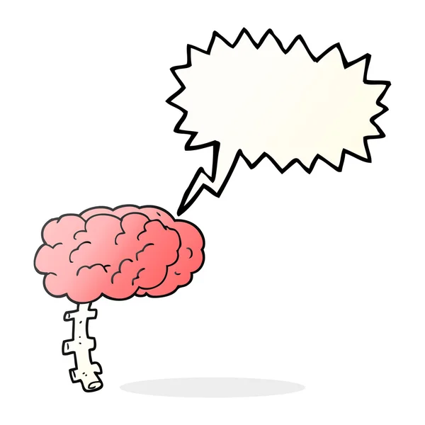 Mowy Bańka kreskówka mózg — Wektor stockowy
